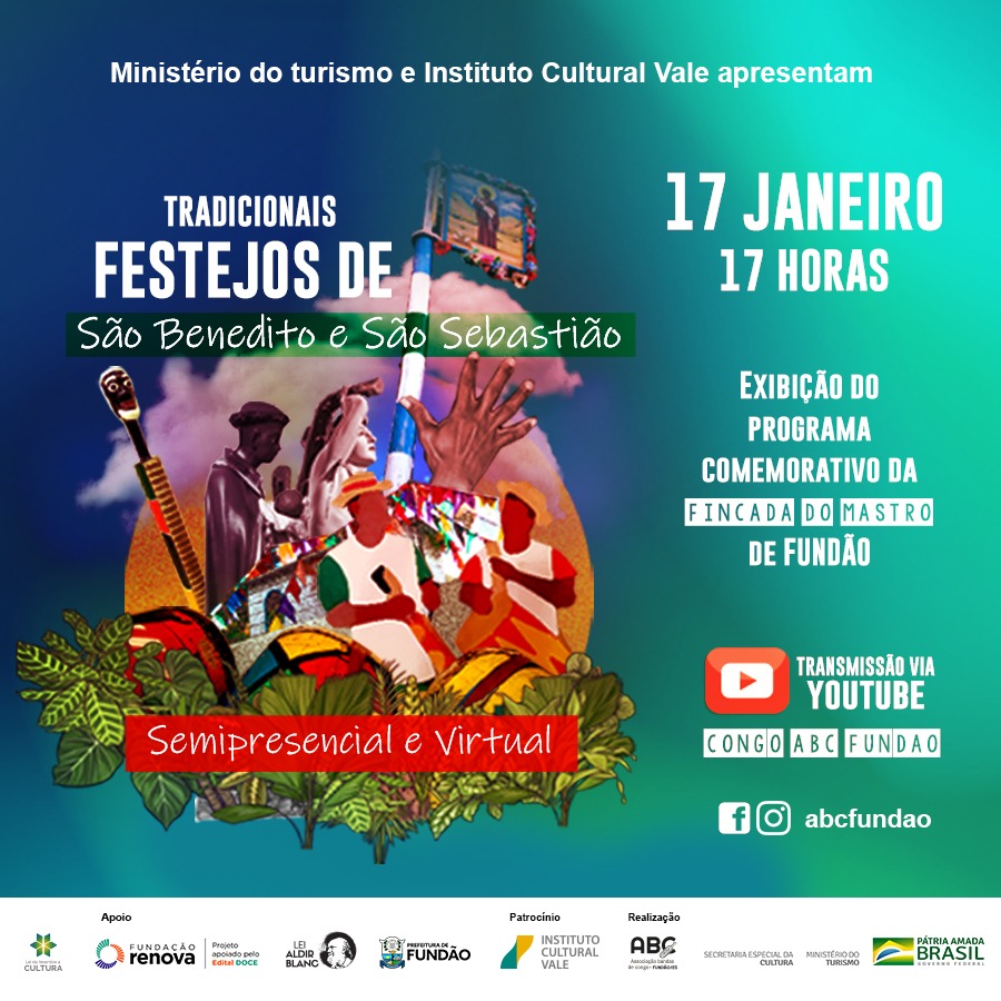 Festejos de São Sebastião e São Benedito acontecem neste domingo (17), de forma online