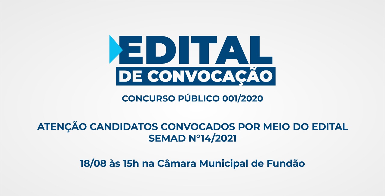 Posse dos candidatos convocados por meio do Edital SEMAD nº14/2021