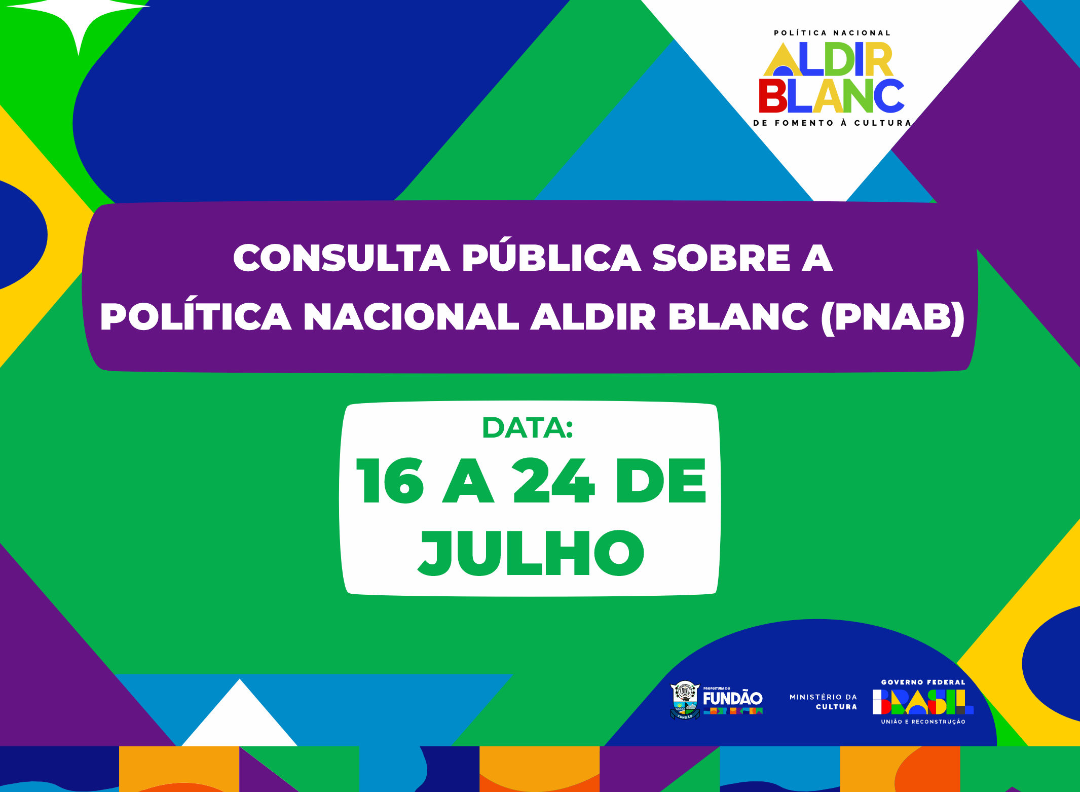 Prefeitura de Fundão abre Consulta Pública sobre a Política Nacional Aldir Blanc (PNAB) 