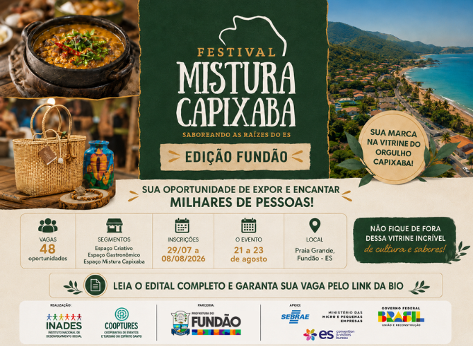Imagem da notícia: Festival Mistura Capixaba abre inscrições para expositores da edição Fundão