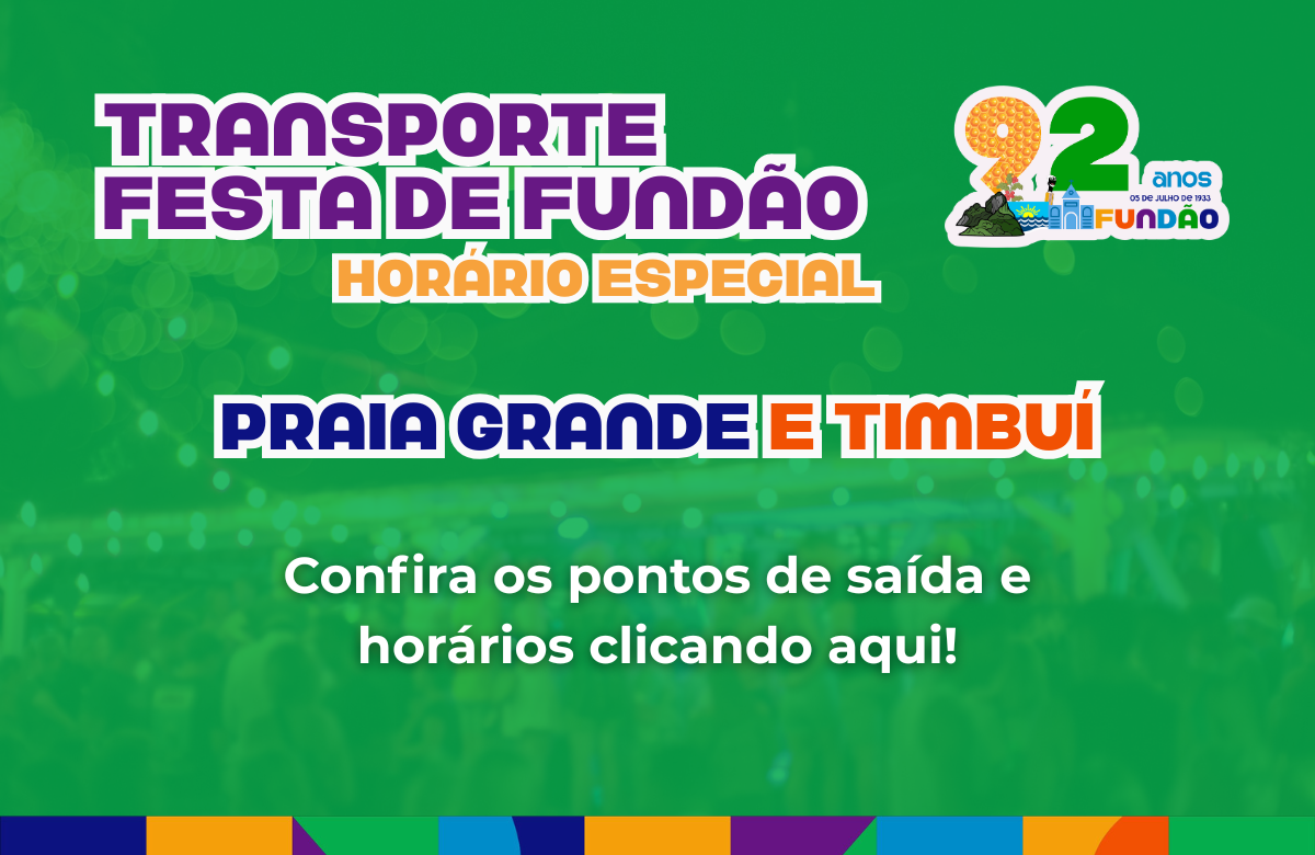 Prefeitura disponibiliza transporte especial entre os distritos durante a 92ª Festa de Emancipação Política de Fundão