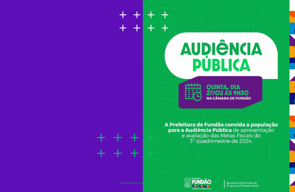 Participe da Audiência Pública sobre as Metas Fiscais do 3º Quadrimestre de 2024