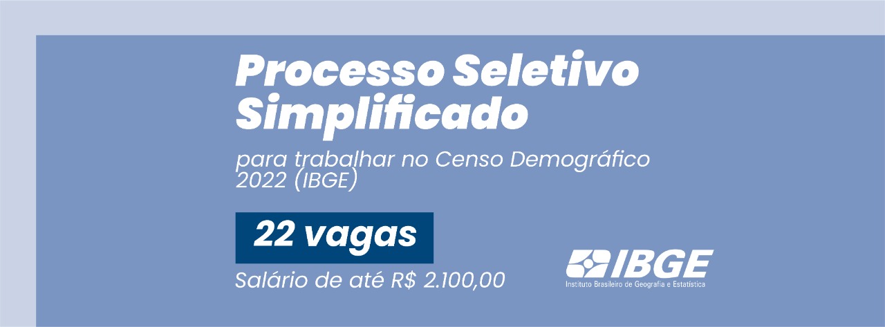 IBGE abre 22 vagas em Fundão para o Censo 2022