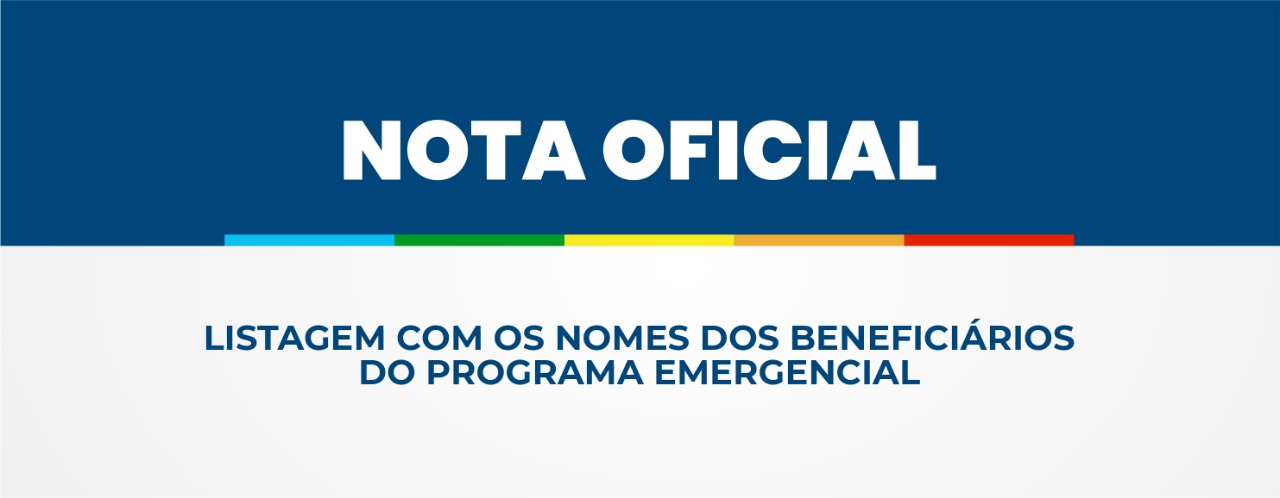 Nota Oficial | Auxílio Emergencial Municipal