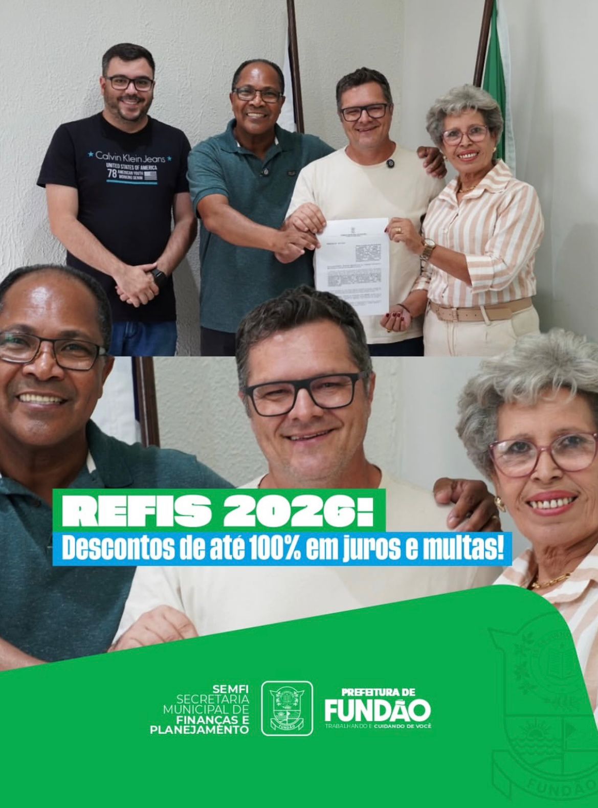 Prefeitura de Fundão encaminha projeto do REFIS 2026 à Câmara Municipal
