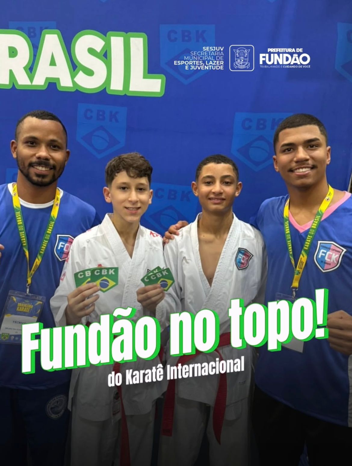 Atletas de Fundão conquistam vaga na Seleção Brasileira de Karatê